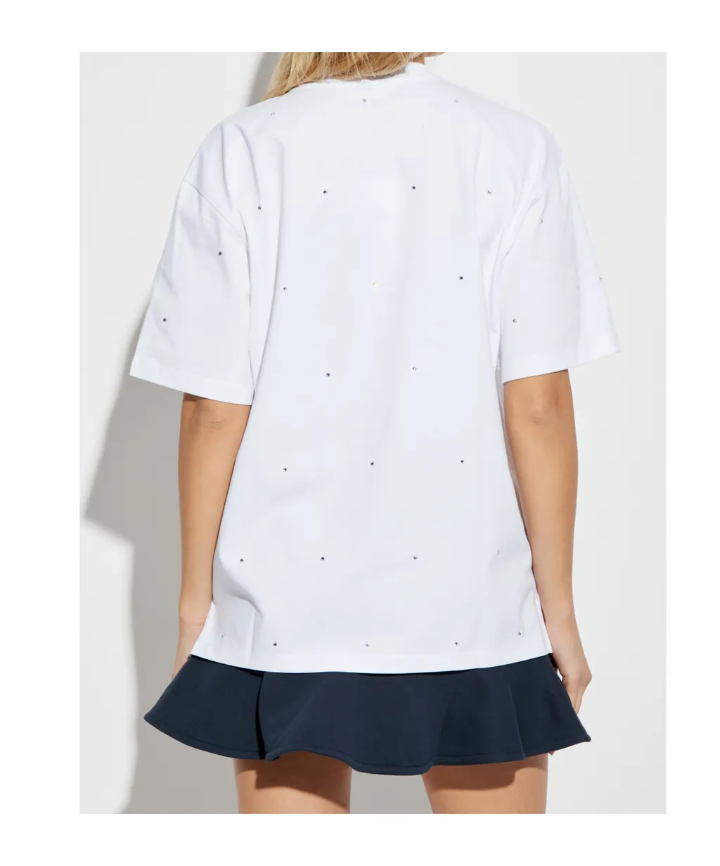 T-Shirt With Shimmering Appliques