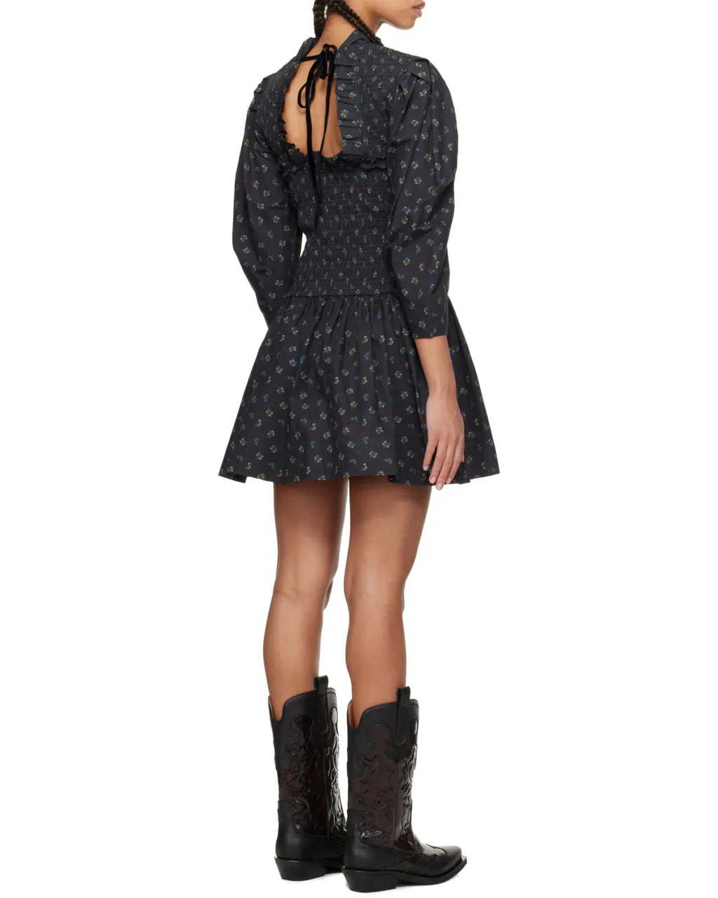 Floral Printed Ruffled Mini Dress