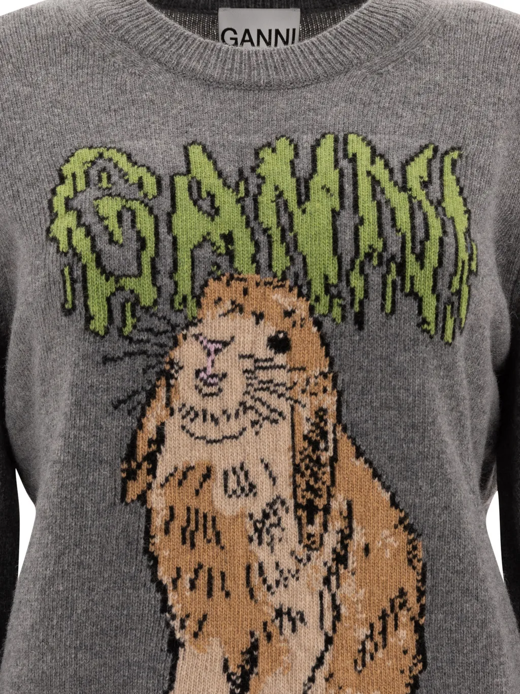 Crewneck Intarsia-Knit Jumper