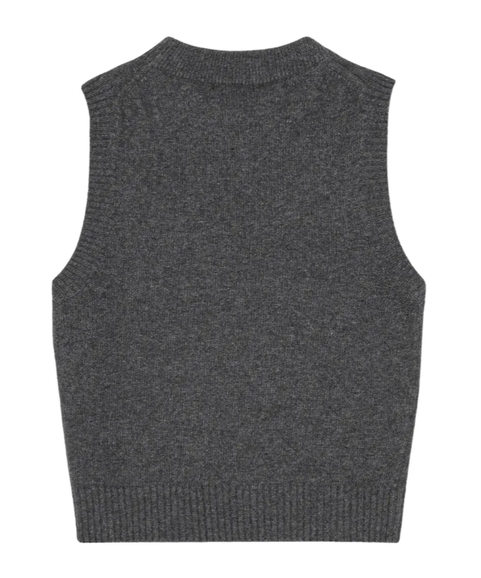 Logo Intarsia-Knit Vest