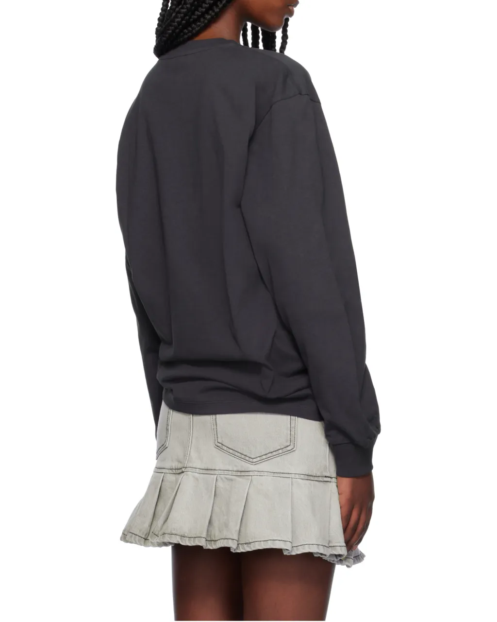 Rose Printed Long-Sleeved Sweatshirt