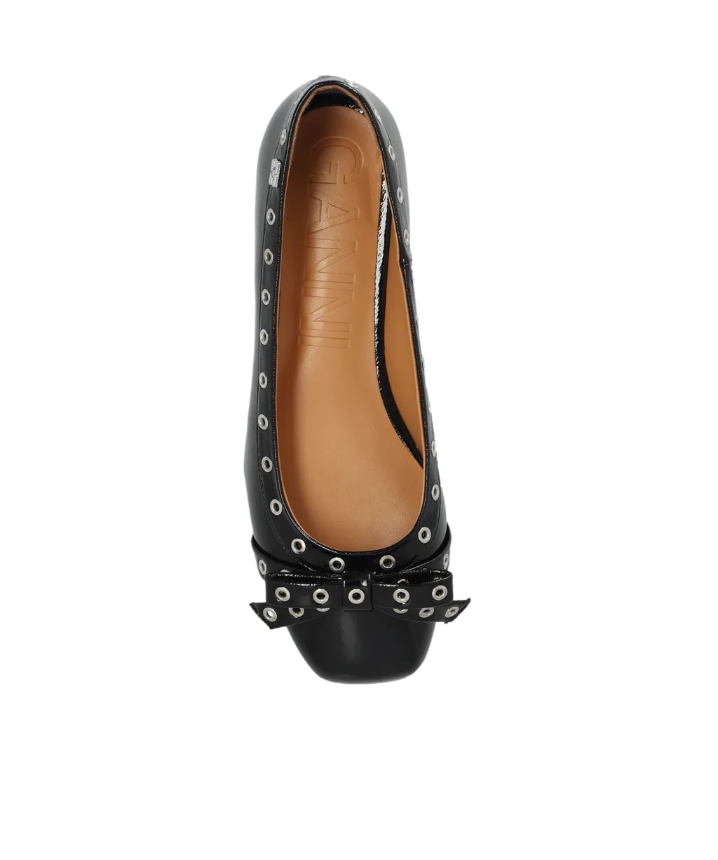 Eyelet Bow Ballerinas