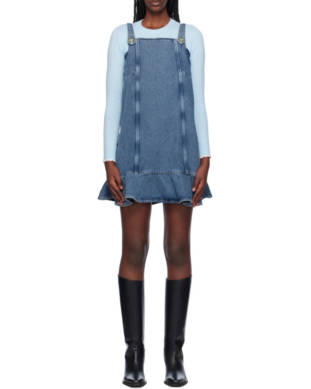 Blue Denim Mini Dress
