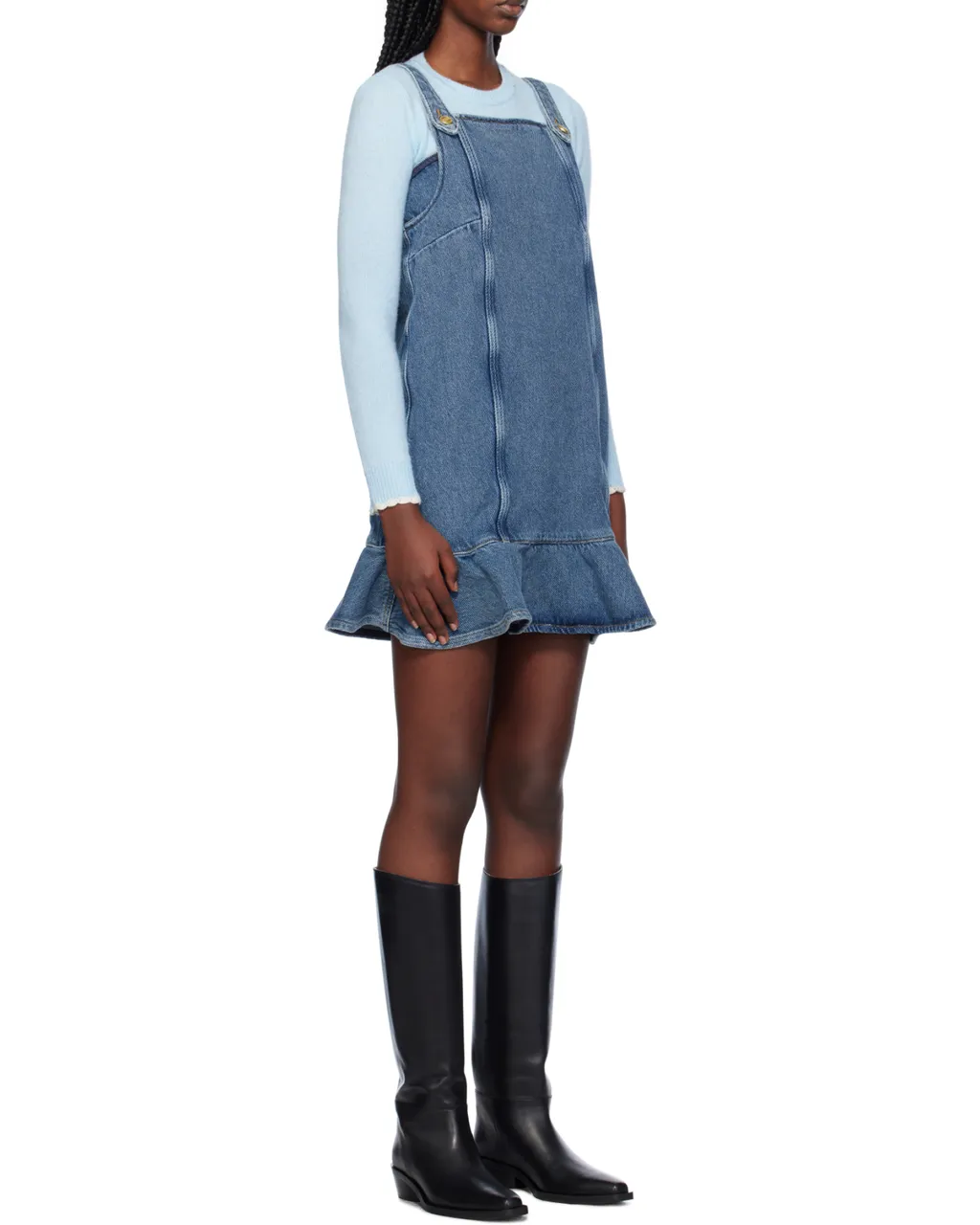 Blue Denim Mini Dress