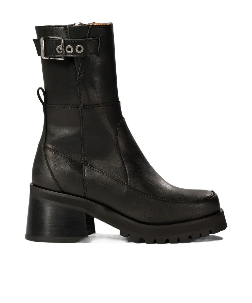Eco Leather Ankle Boots With Heels