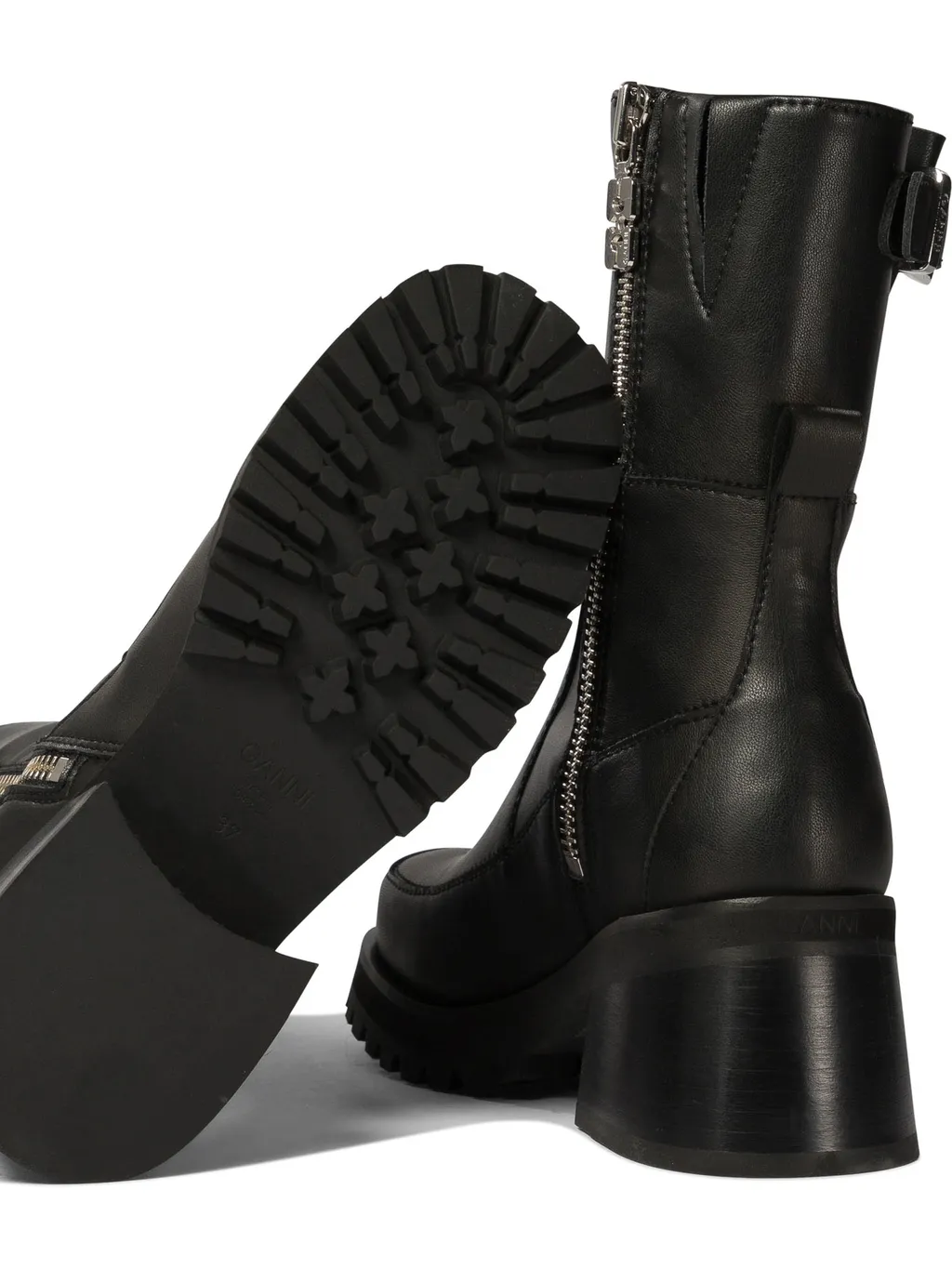 Eco Leather Ankle Boots With Heels