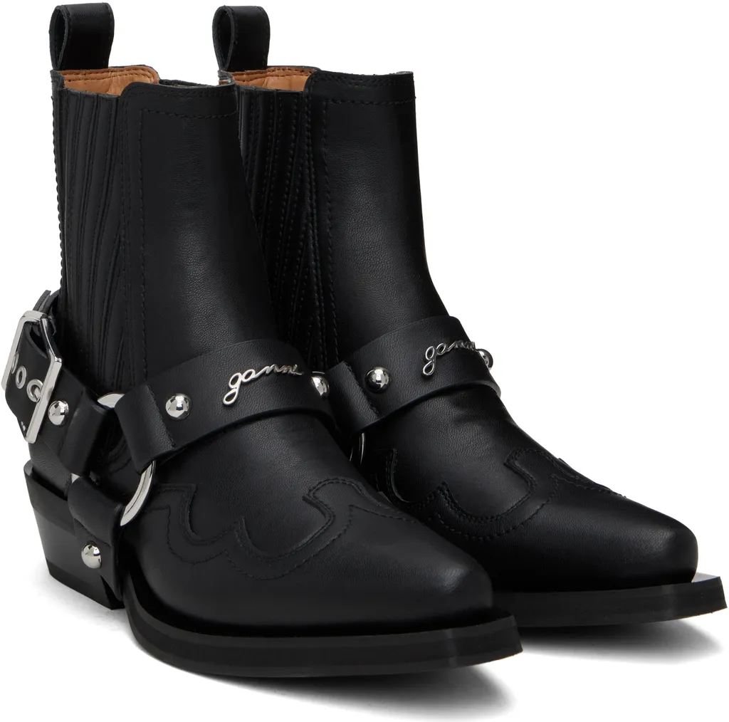 Buckle Fastening Western Chelsea Boots