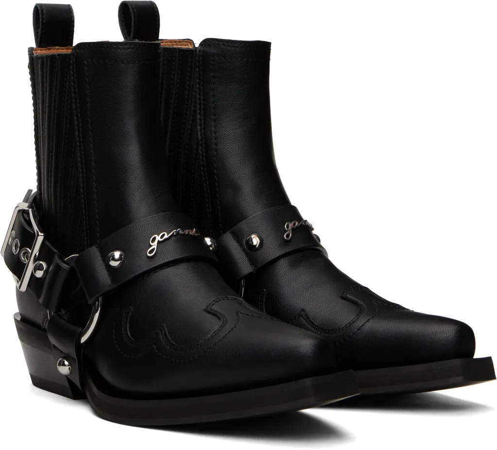 Buckle Fastening Western Chelsea Boots