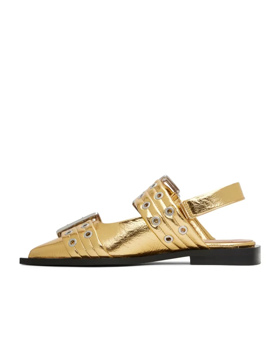 Feminine Buckle Ballet Shoes