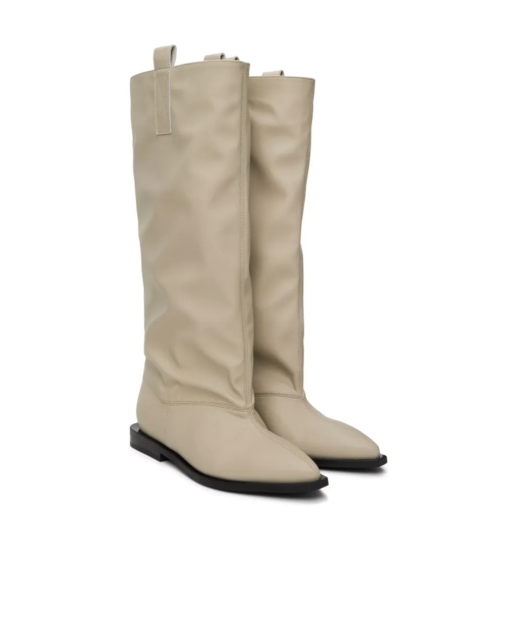 Pointed Toe Slouchy Knee-High Boots