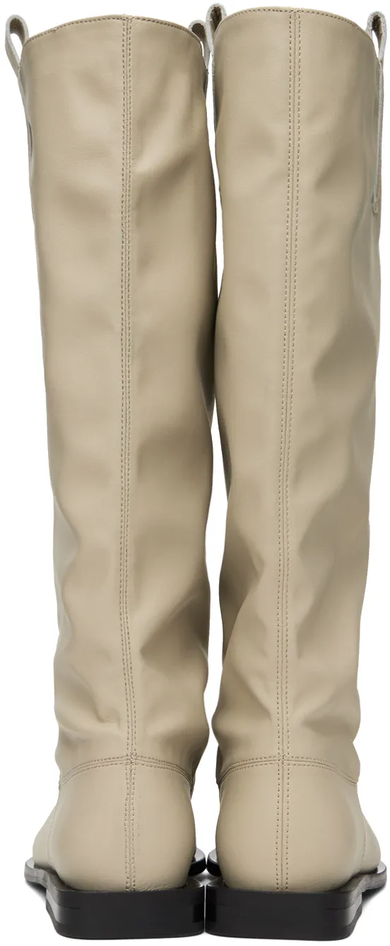 Pointed Toe Slouchy Knee-High Boots