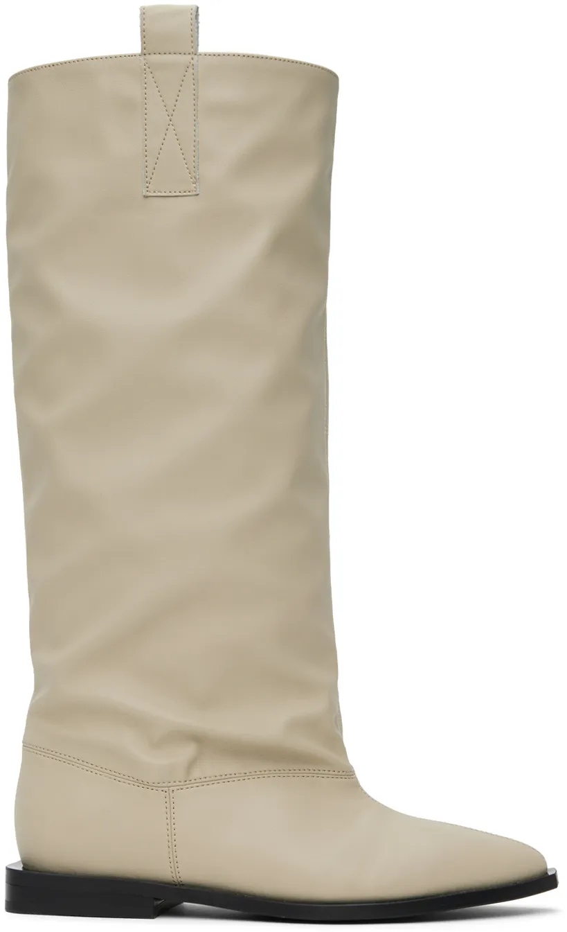 Pointed Toe Slouchy Knee-High Boots