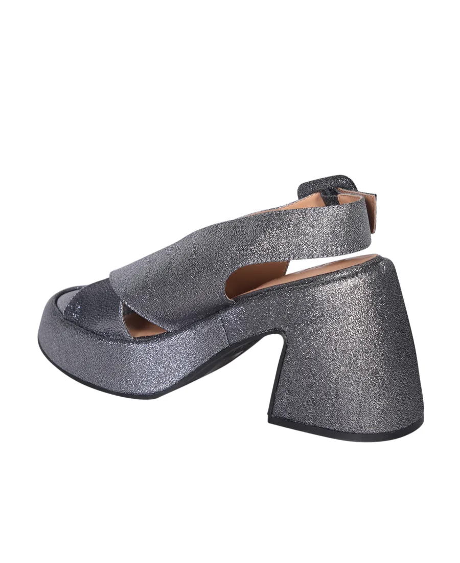 Glitter Crossover Strap Sandals