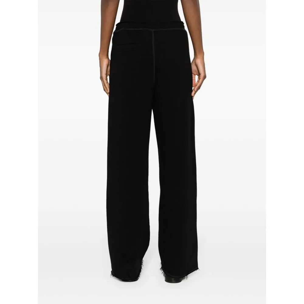 Frayed Edge Logo Embroidered Track Pants
