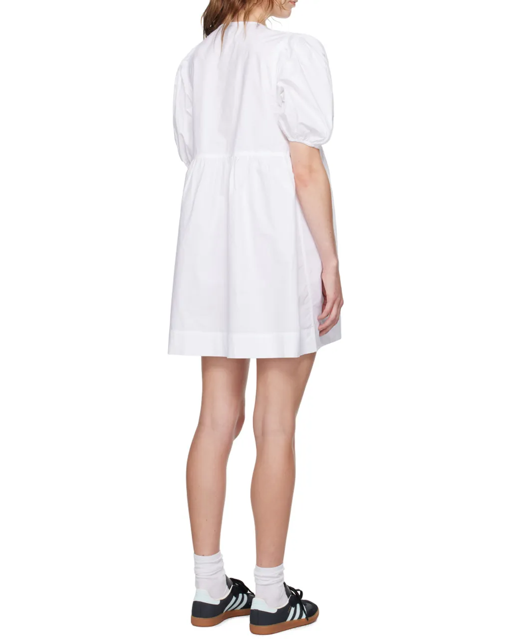 Poplin Tie String Mini Dress