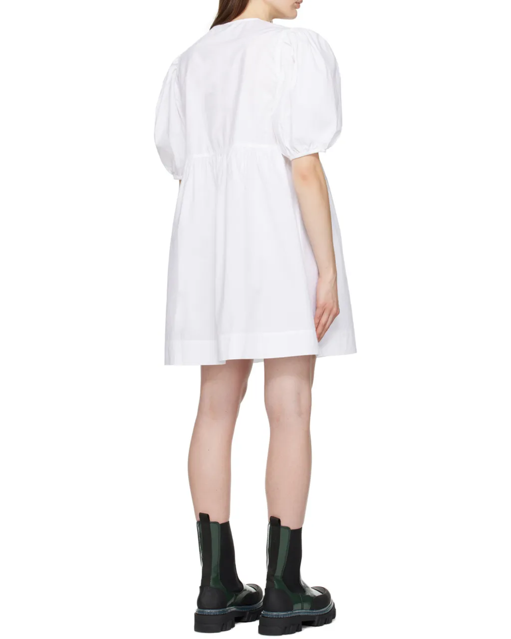 Poplin Tie String Mini Dress