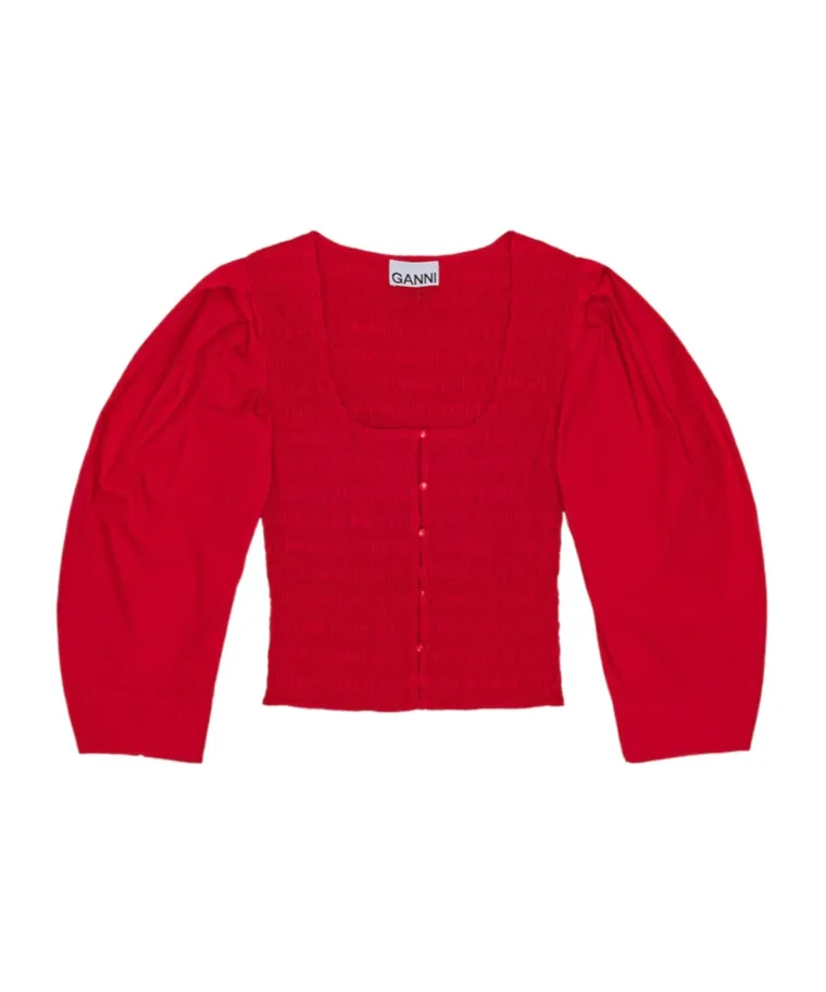 Cotton Poplin Smock Blouse