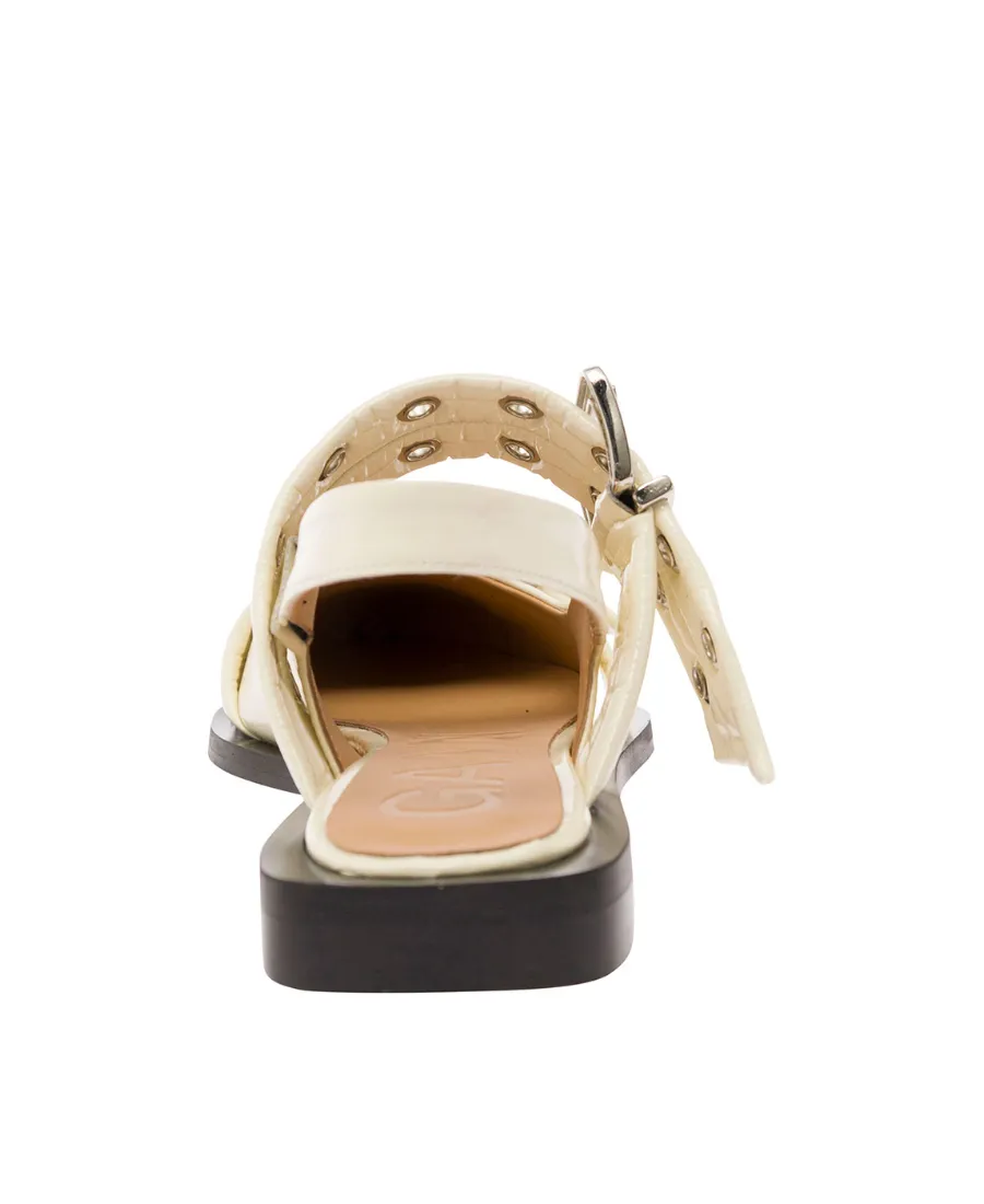 Pointed Buckles Ballet Flats
