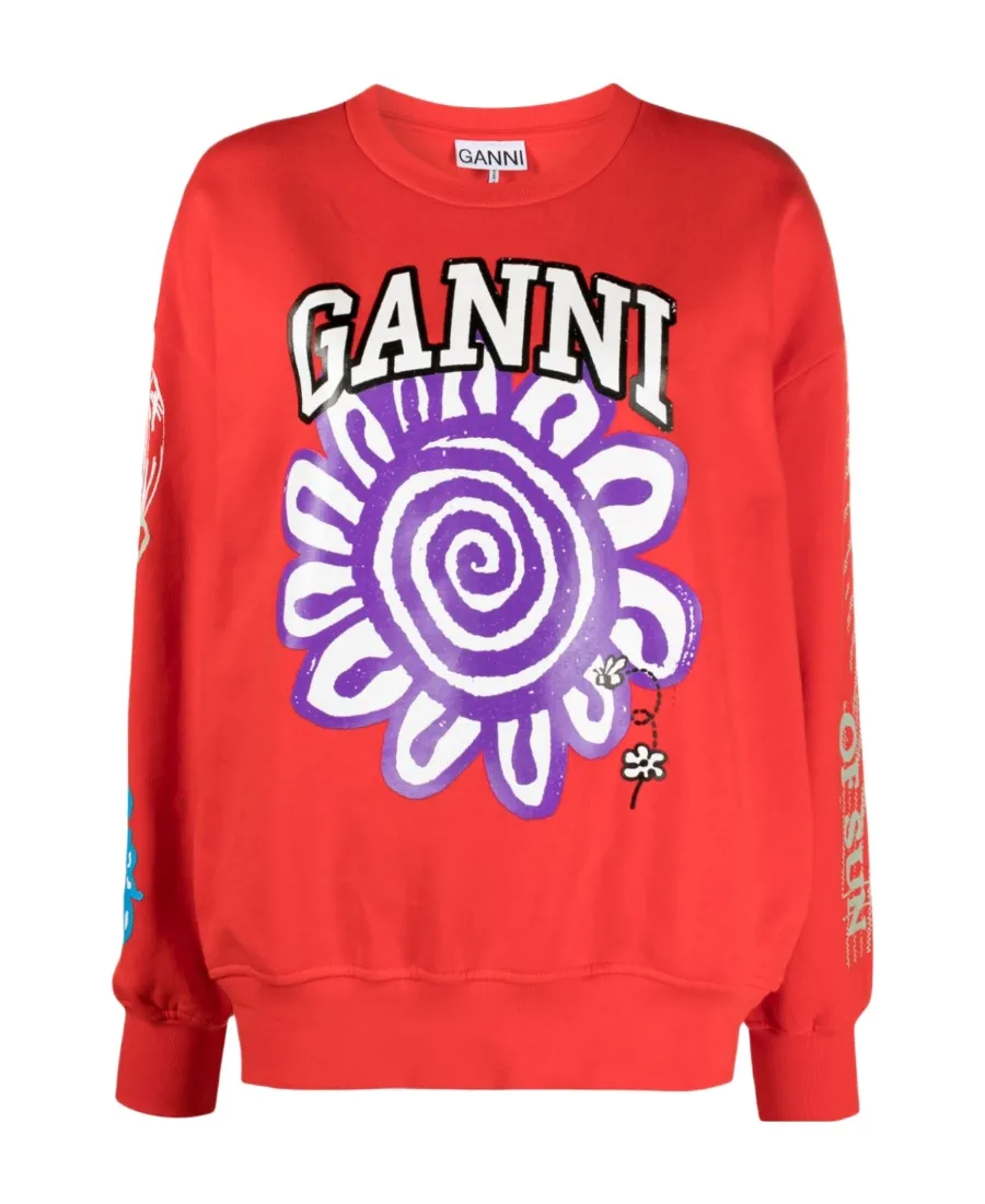 Floral Printed Crewneck Sweatshirt