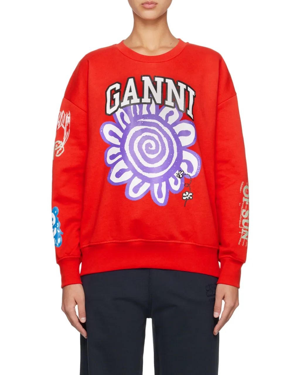 Floral Printed Crewneck Sweatshirt