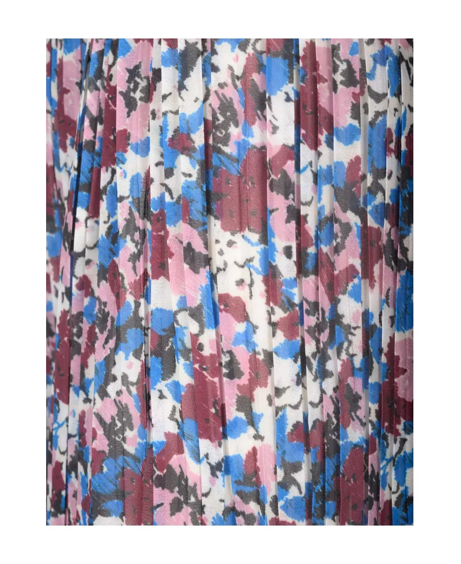 Floral-Printed Ruffled Midi Skirt
