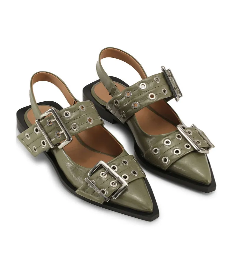 Kalamata Buckle Ballerinas
