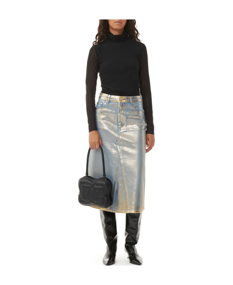 Denim Midi Skirt