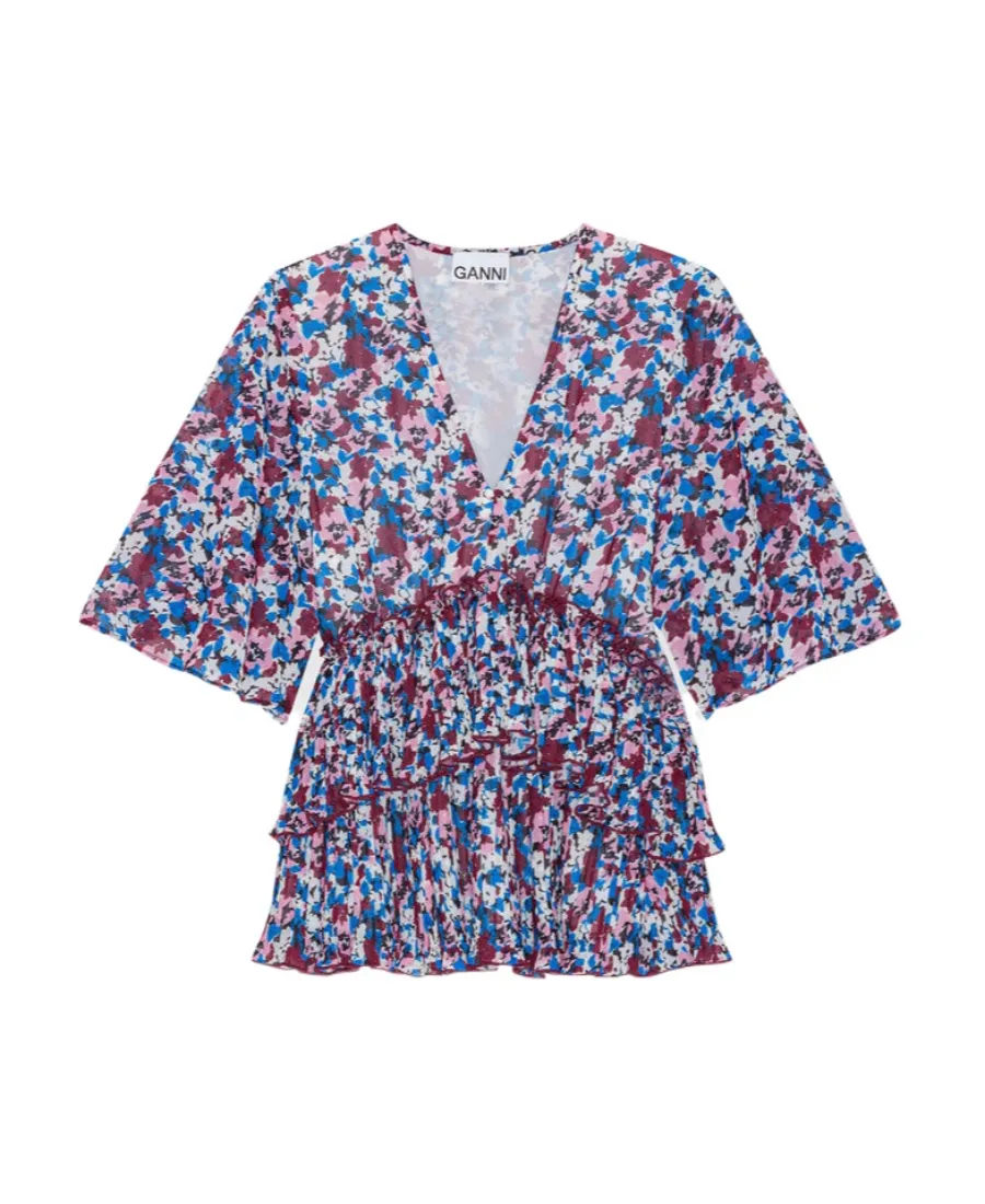Top With Floral Motif