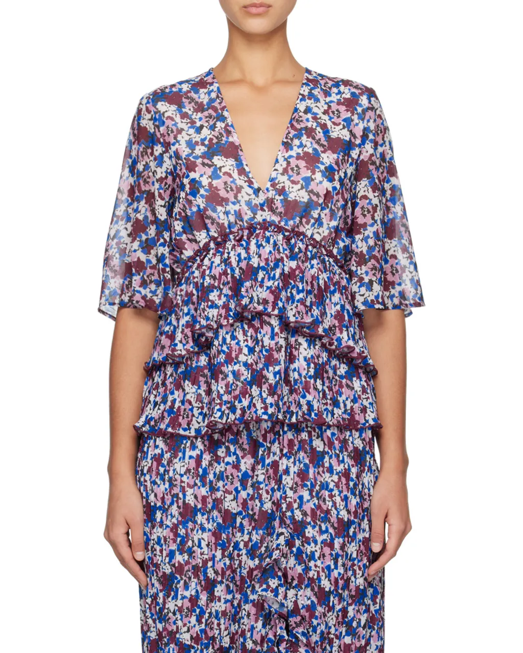 Top With Floral Motif