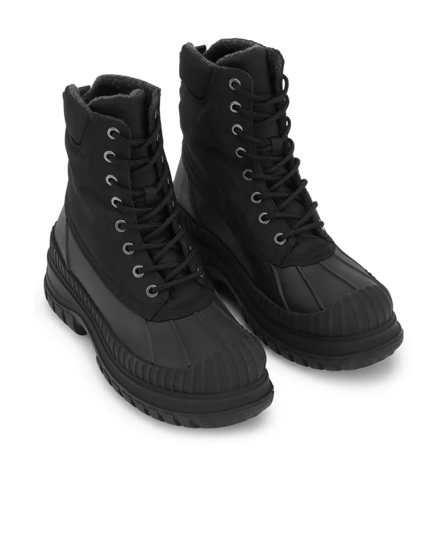Chunky-Sole Lace-Up Ankle Boots