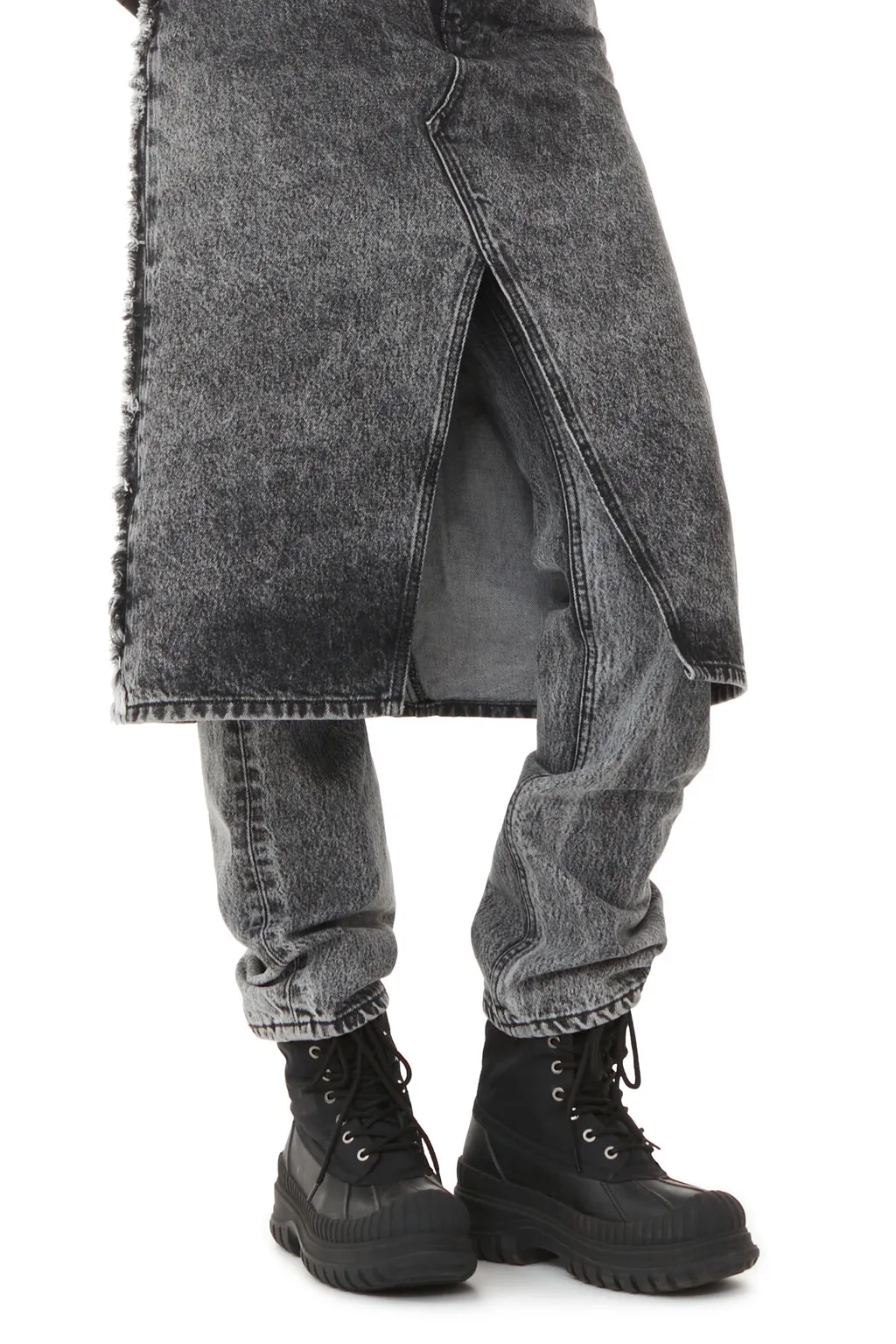 Chunky-Sole Lace-Up Ankle Boots