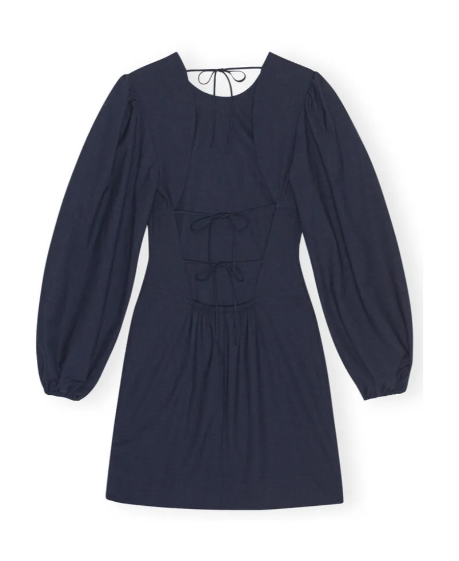 Drapey Melange Open Back Mini Dress