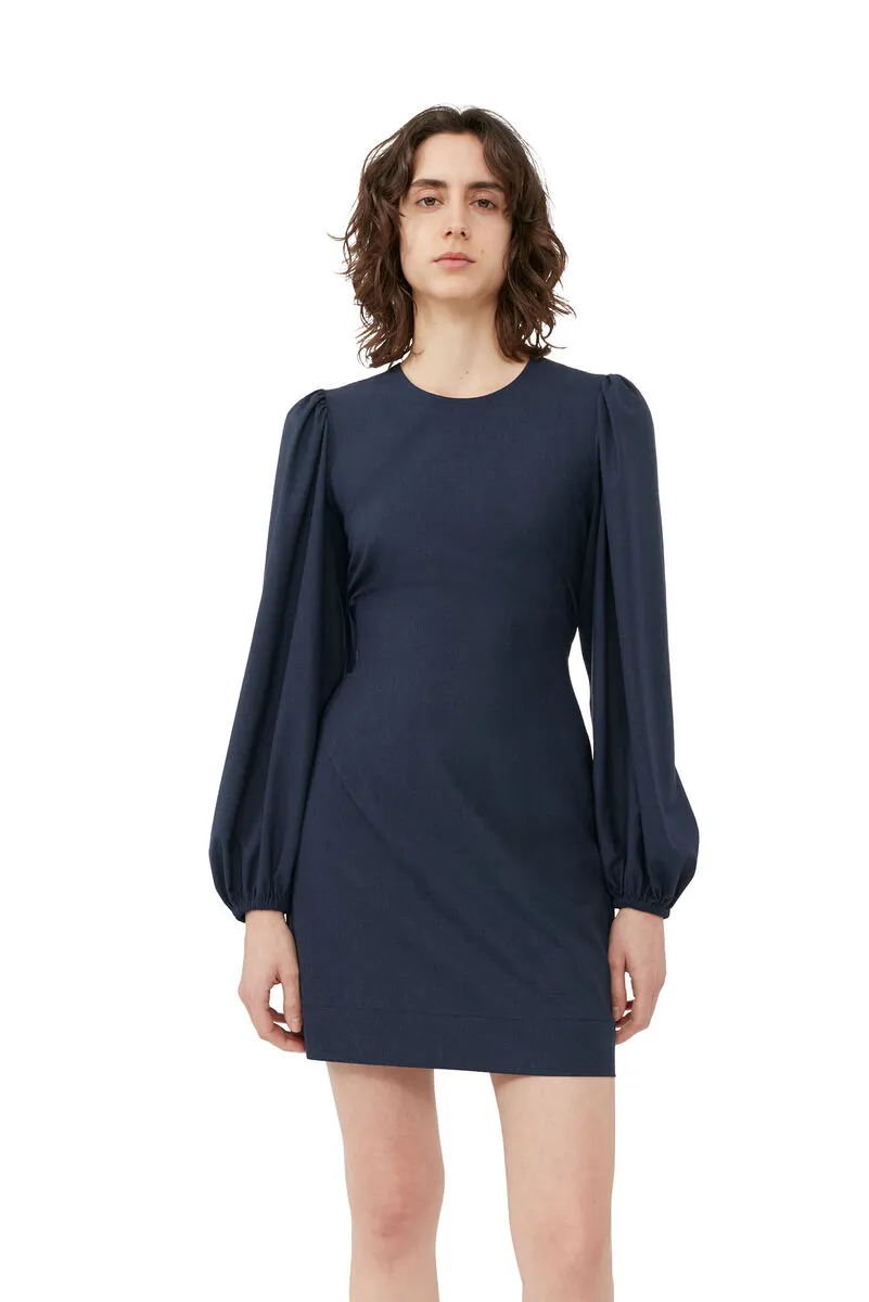 Drapey Melange Open Back Mini Dress