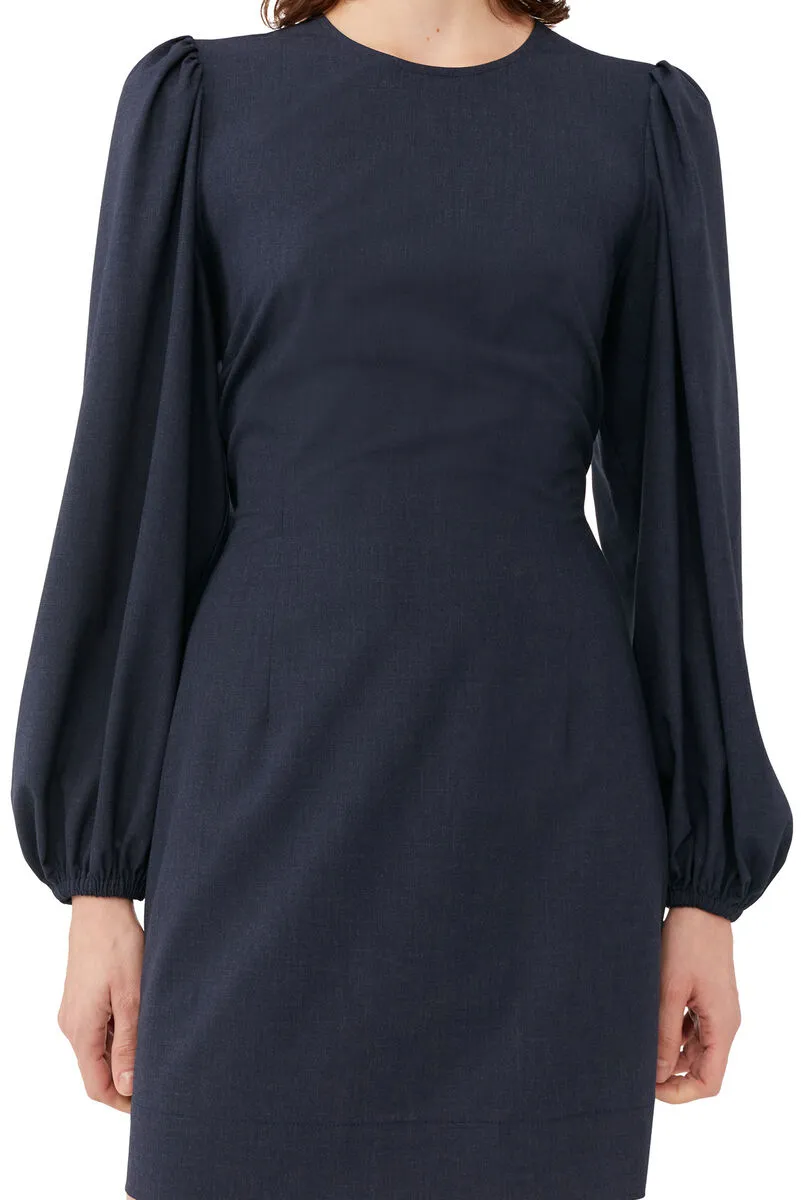 Drapey Melange Open Back Mini Dress