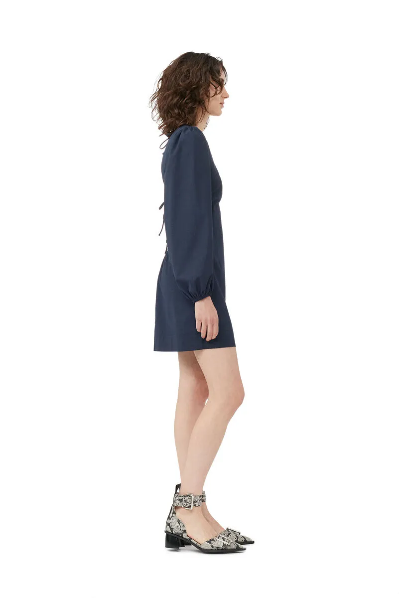 Drapey Melange Open Back Mini Dress