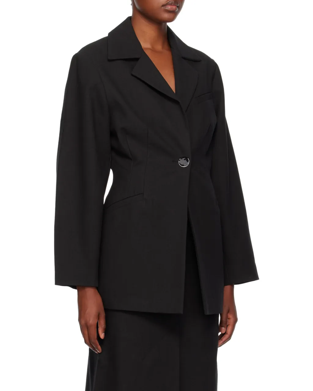 Cotton Suiting Fitted Blazer