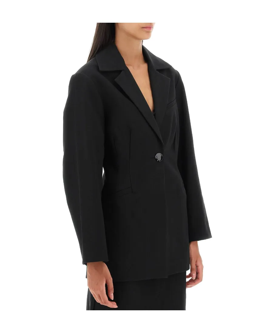 Cotton Suiting Fitted Blazer