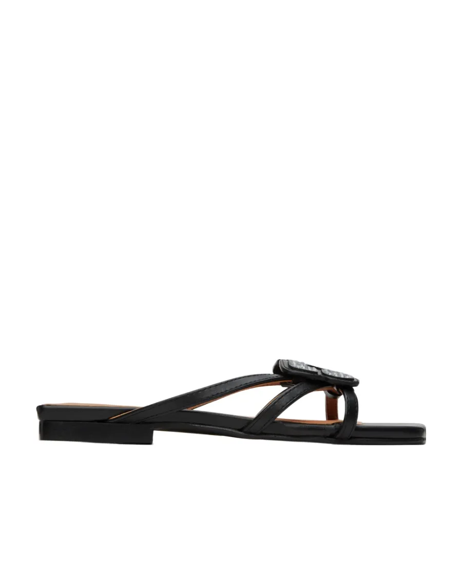 Butterfly Strass Flat Sandals