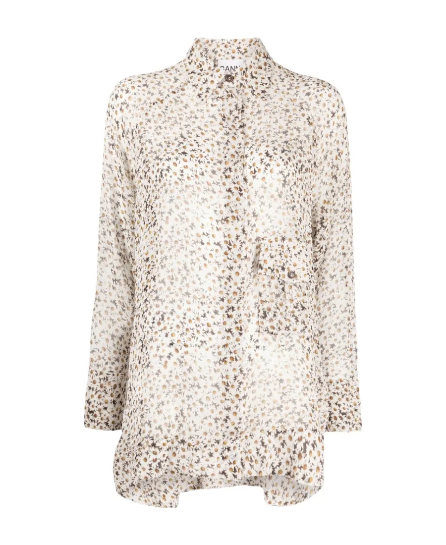 Floral-Print Long-Sleeve Shirt