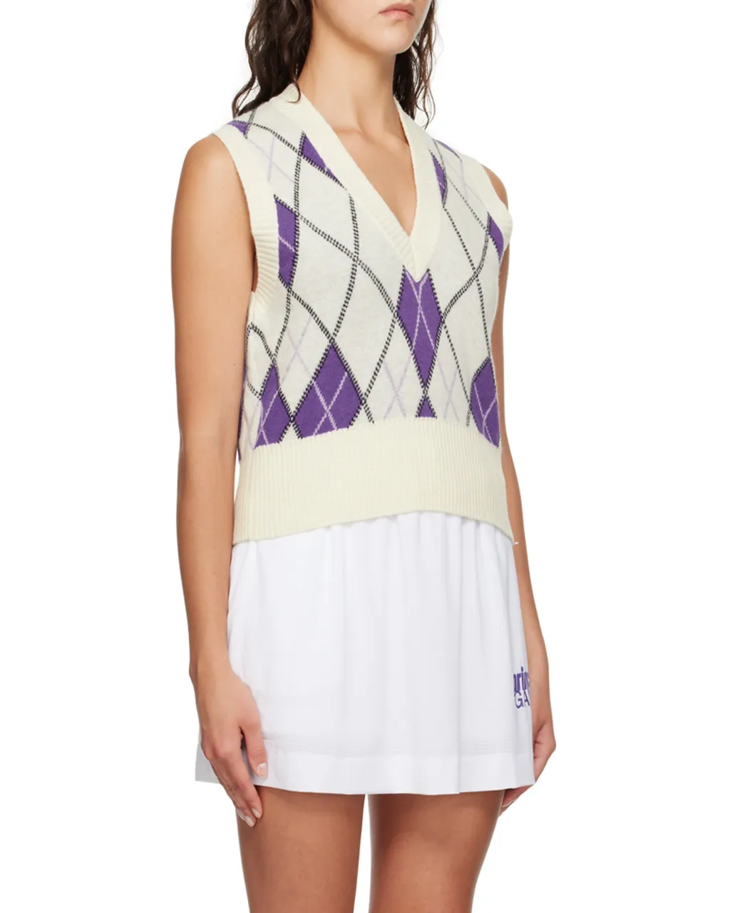 Graphic Harlequin V-Neck Vest