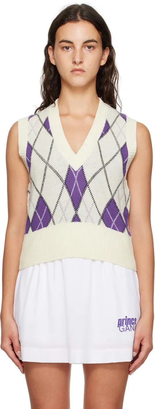 Graphic Harlequin V-Neck Vest