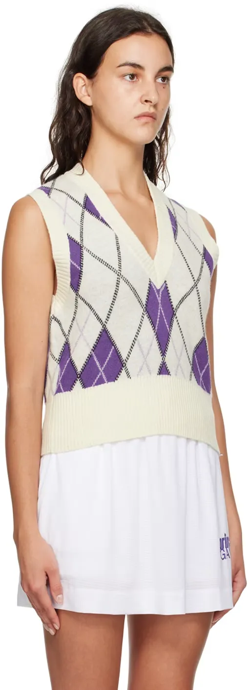 Graphic Harlequin V-Neck Vest