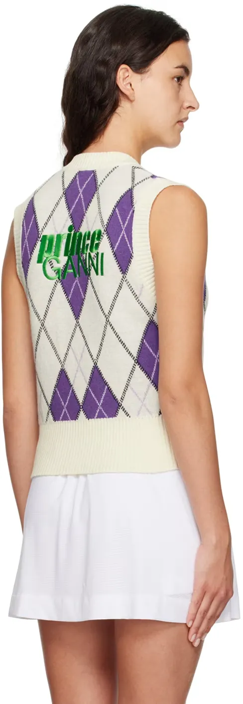Graphic Harlequin V-Neck Vest