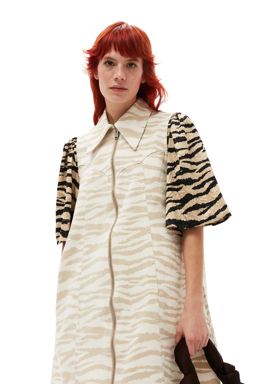 Zebra Printed Sleeveless Mini Dress