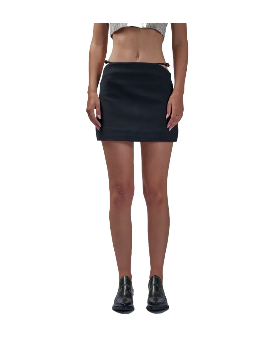 Cut-Out A-Line Mini Skirt