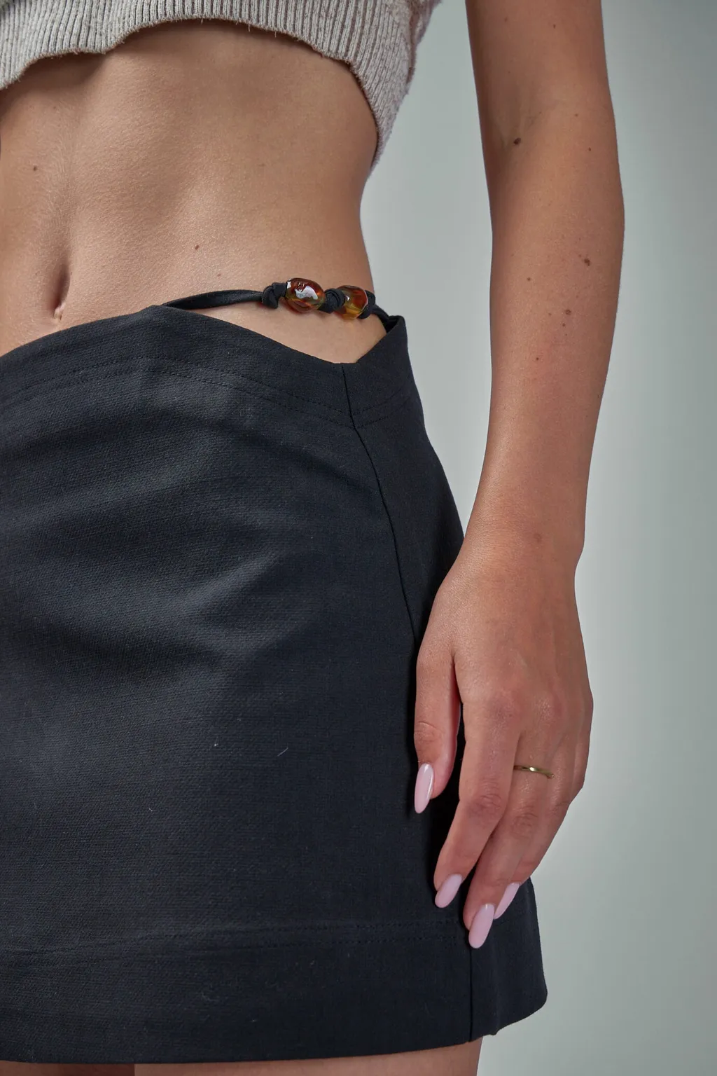 Cut-Out A-Line Mini Skirt
