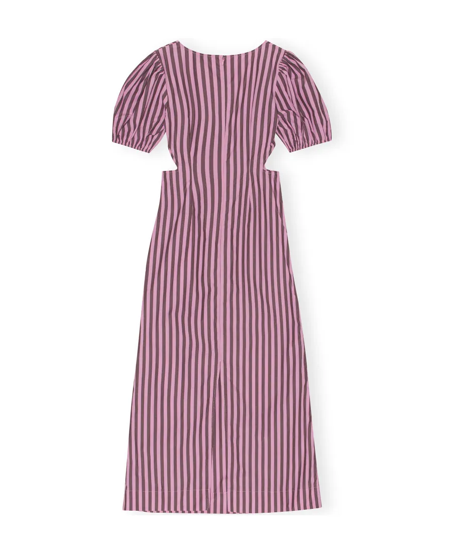 Striped Scoop Neck Midi Dress