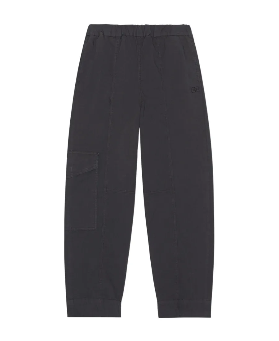 Elasticated-Waistband Cargo Trousers