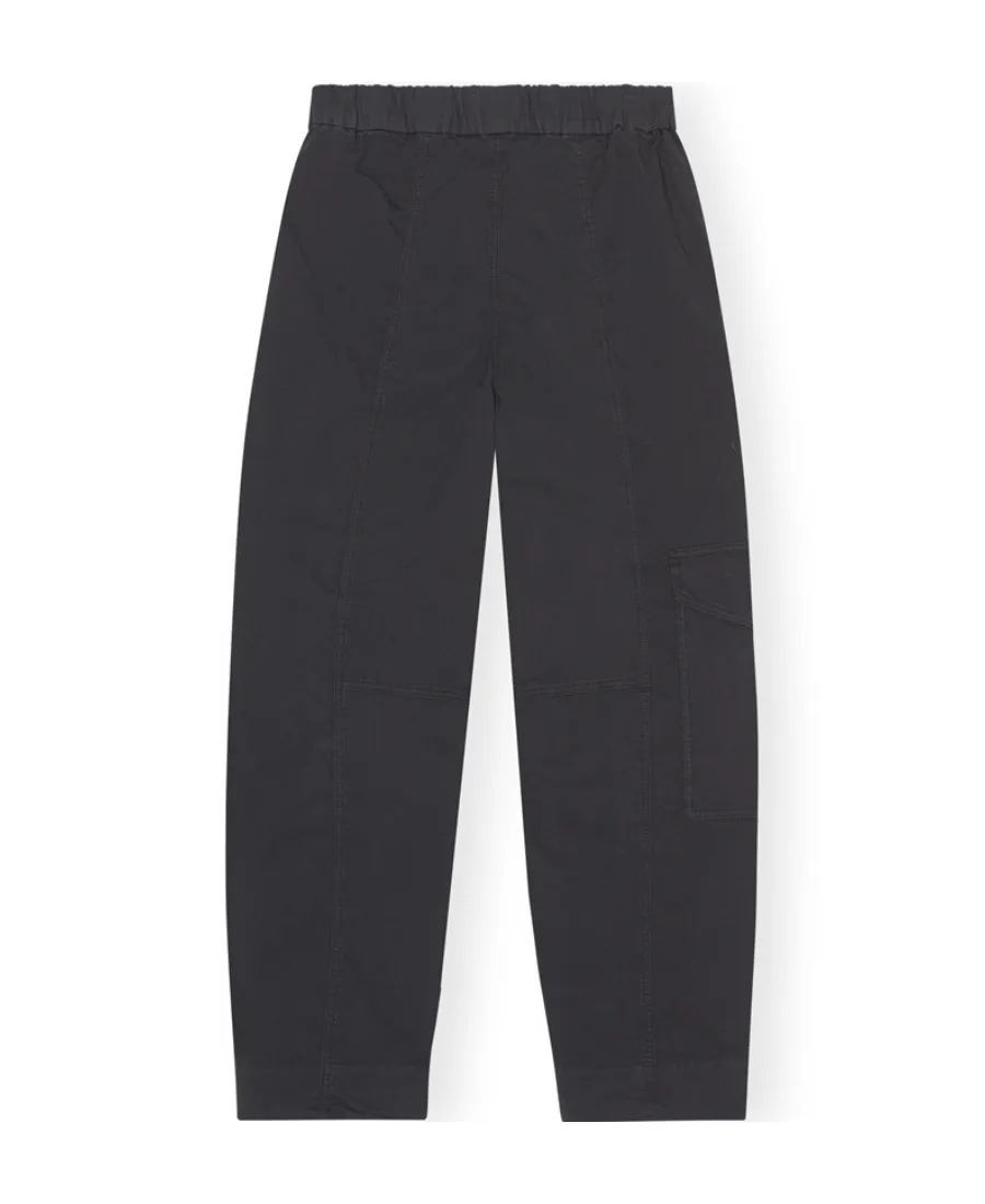 Elasticated-Waistband Cargo Trousers