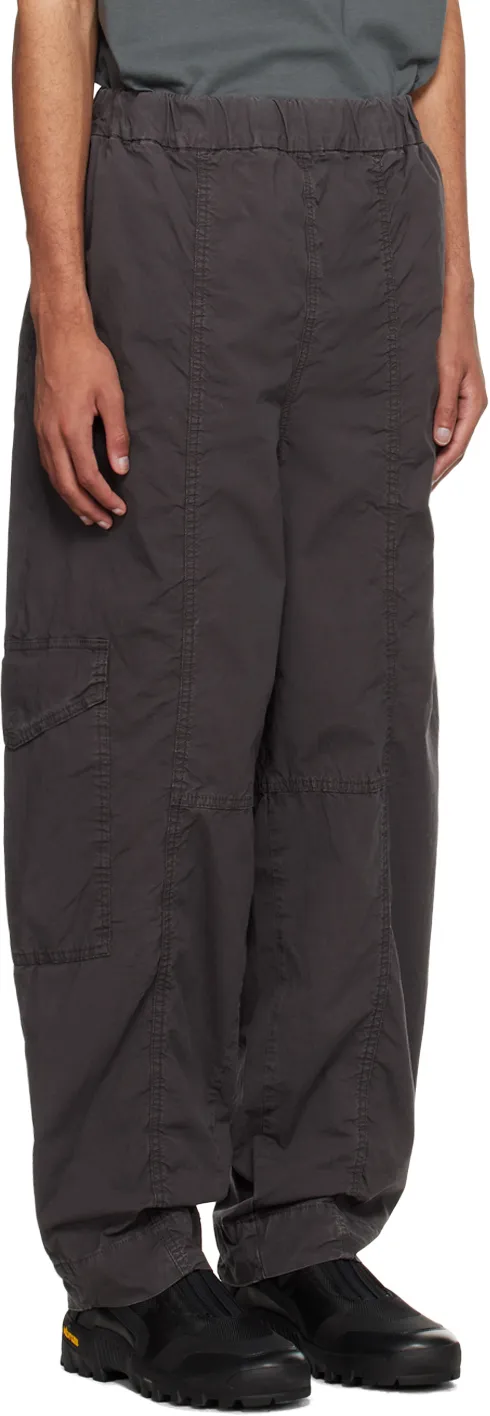 Elasticated-Waistband Cargo Trousers